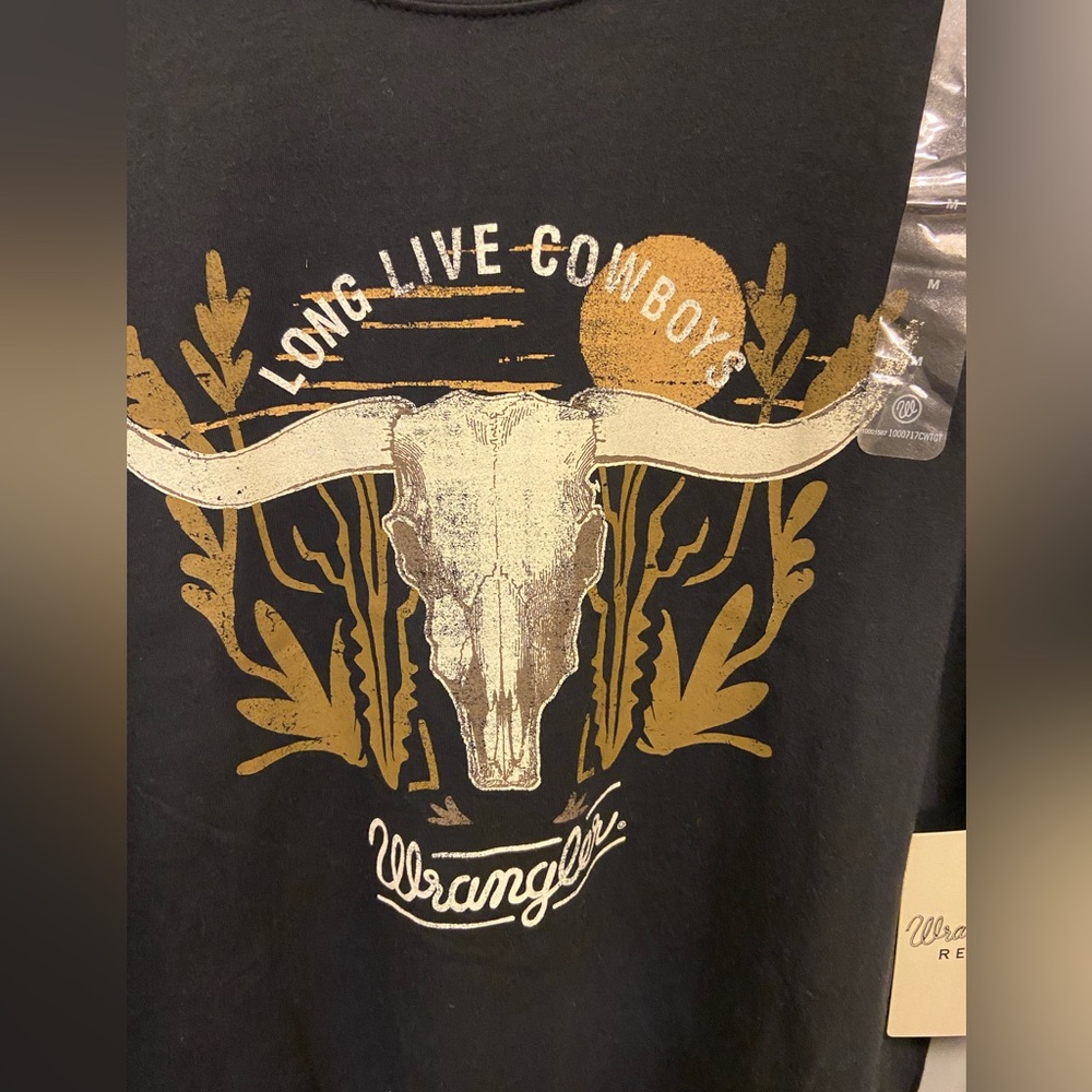 Wrangler Charcoal Long Sleeve Tee Shirt - Picture 3 of 12